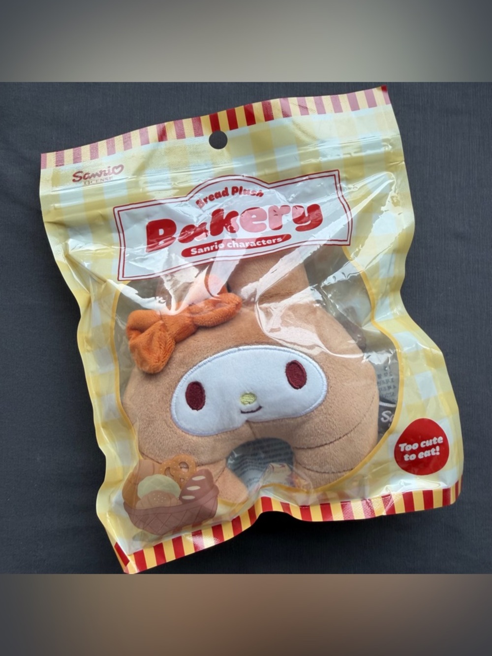 Korea Sanrio My Melody with bread costume keychain/plush